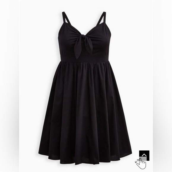 Mini Poplin Tie-Front Skater Dress - Picture 2 of 4